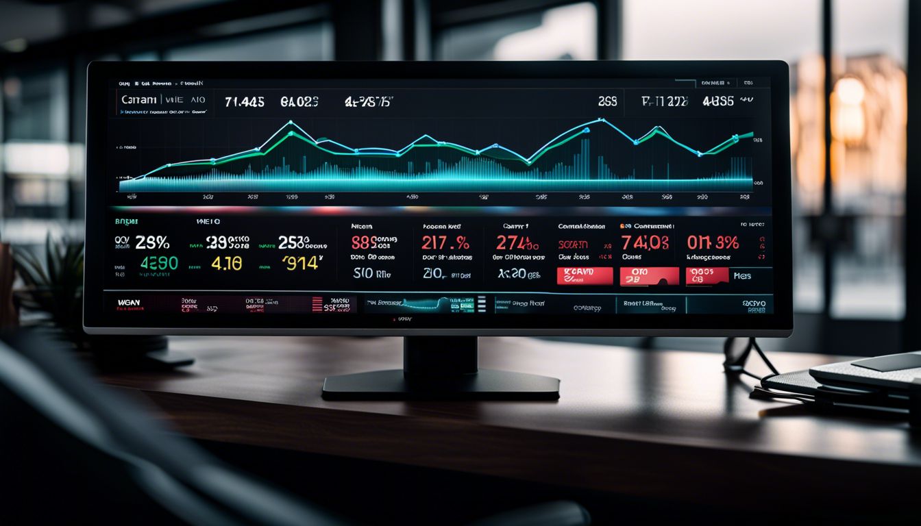 Real-time sales data displayed on a digital dashboard.