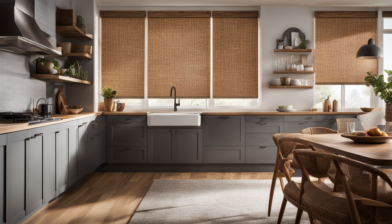 ATW Interiors - kitchen windows alternatives | Woven Wood Shades