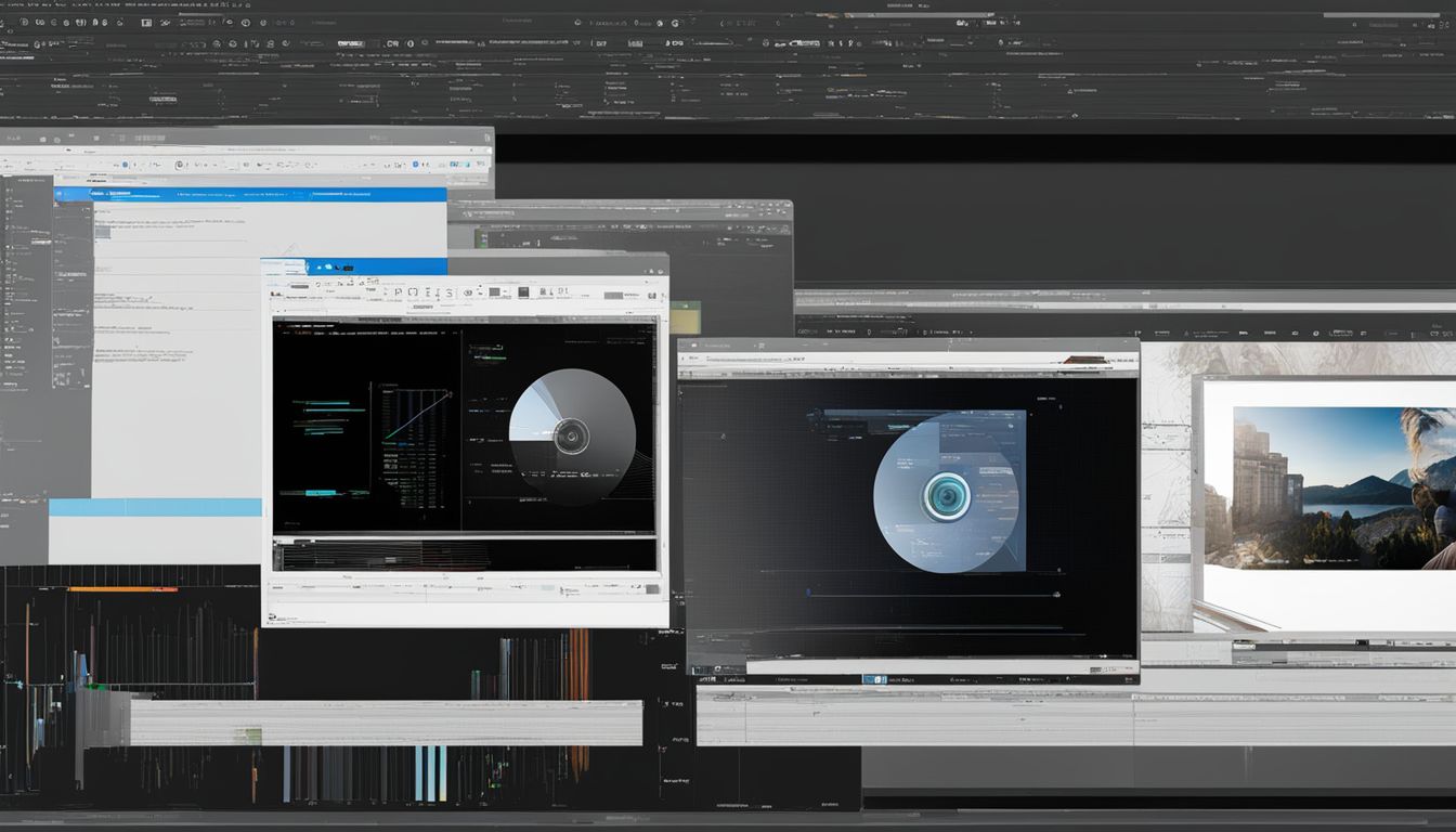 Computer screen displays video forensics software with various tools and visualizations.