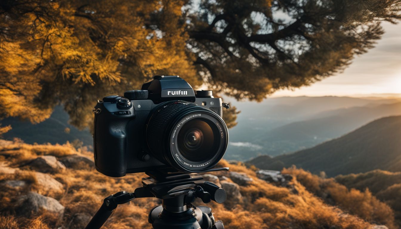 A photographer capturing diverse landscapes with professional equipment.