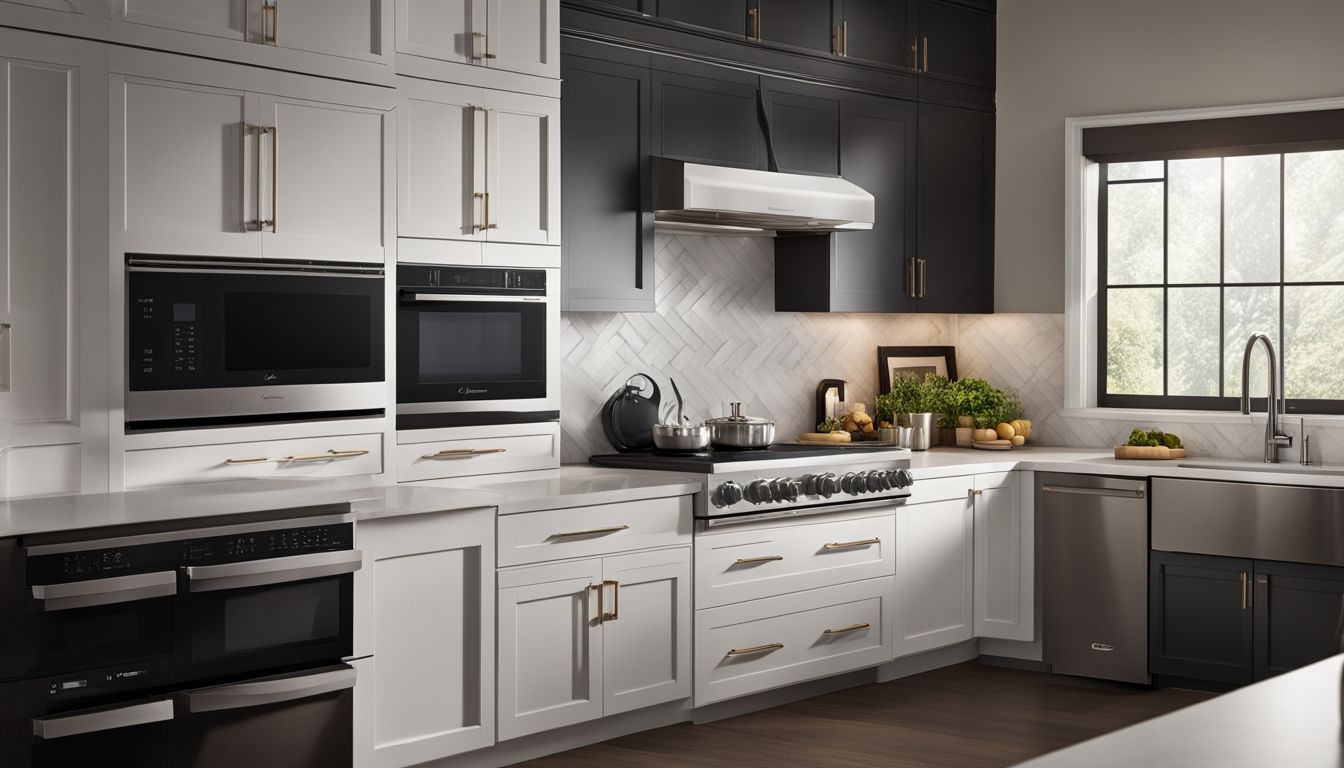 A stylish kitchen with a spacious stainless steel Whirlpool Over-the-Range Microwave in various design options and sizes.