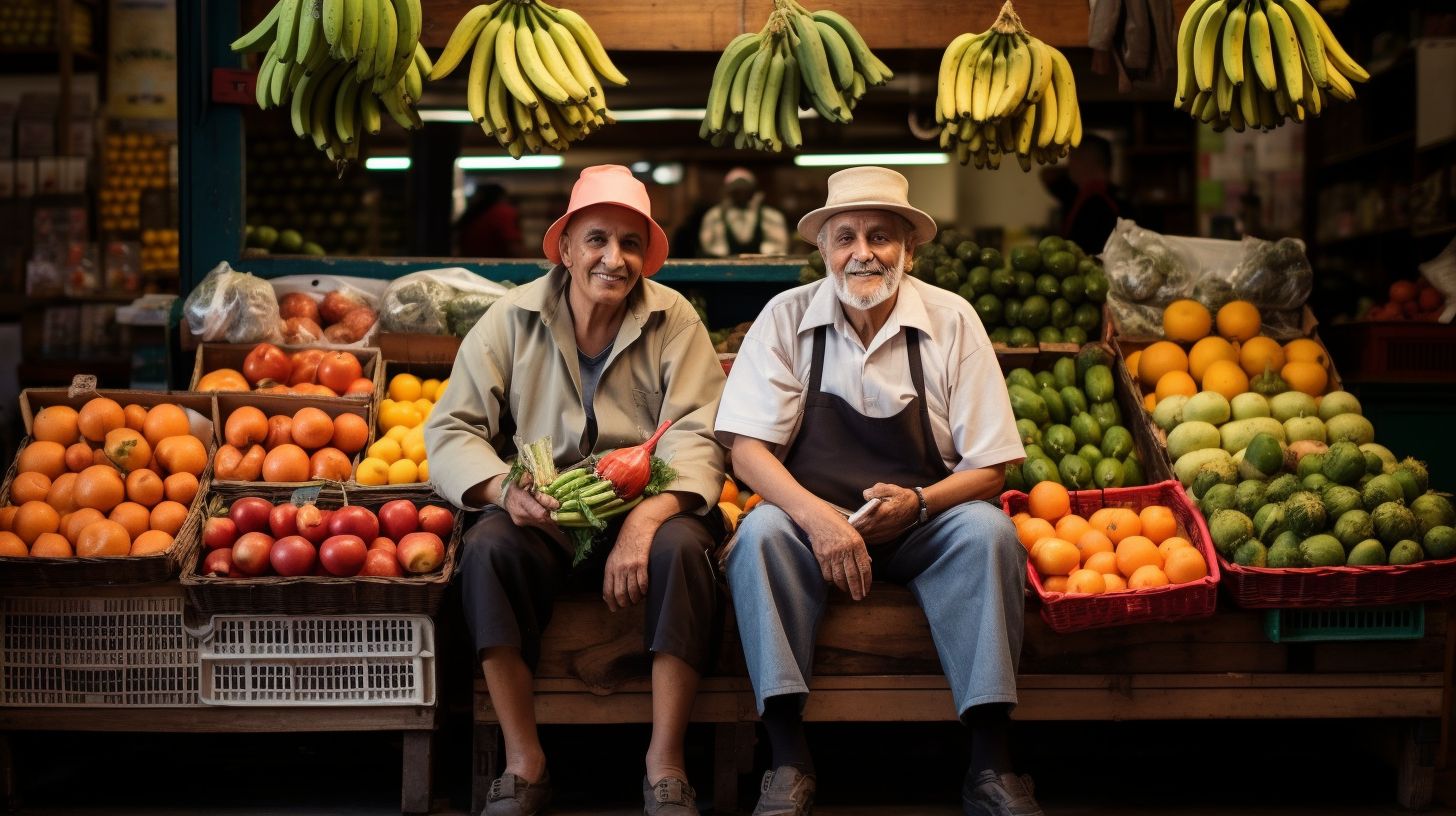Der Markt in Funchal zeigt bunte Obst- und Gemüsestände.
