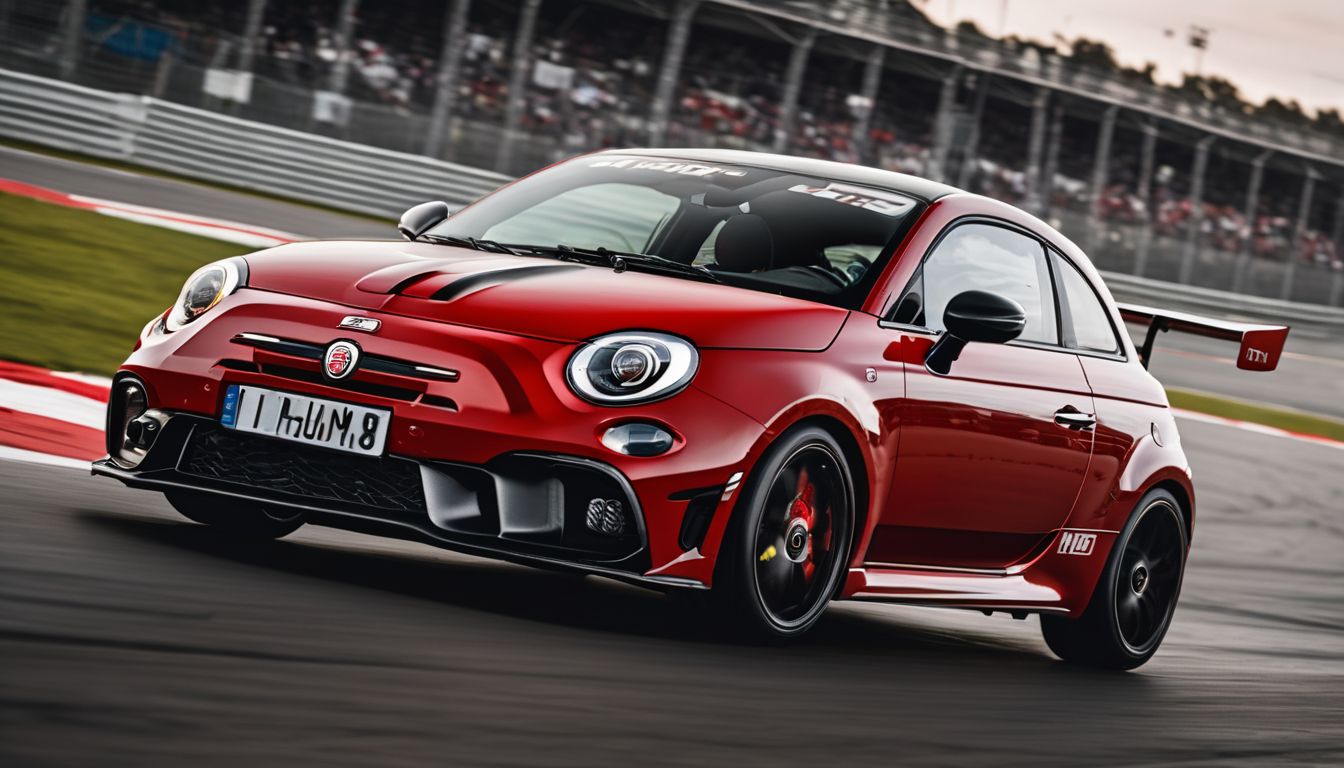 A vibrant and fast-paced race featuring a powerful Abarth racing car.