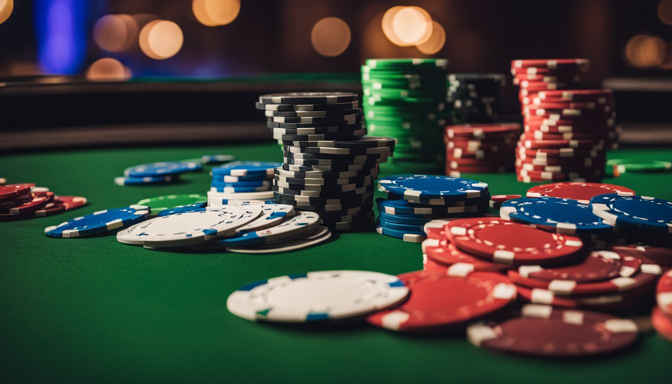 Bild av olika casinotyper på ett pokerspel.