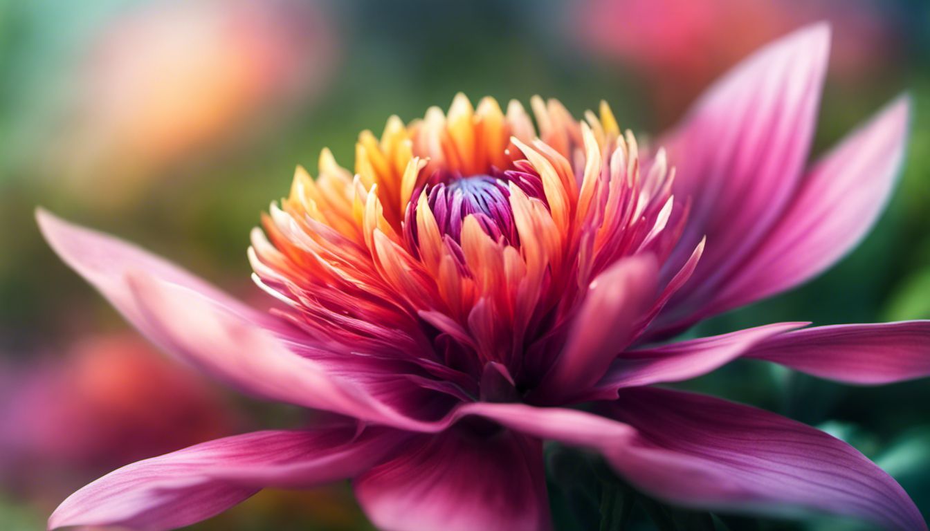 A detailed close-up of a beautiful vibrant flower emphasizing the intricate beauty of nature.