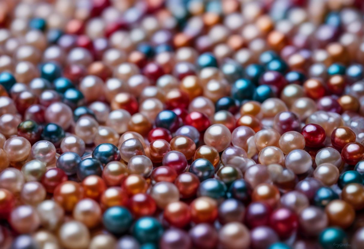 A close-up photo of various boba pearls on a colorful background.