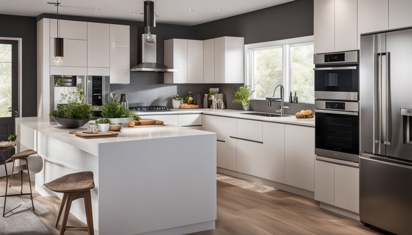 A photo of a modern kitchen showcasing increased functionality and style.