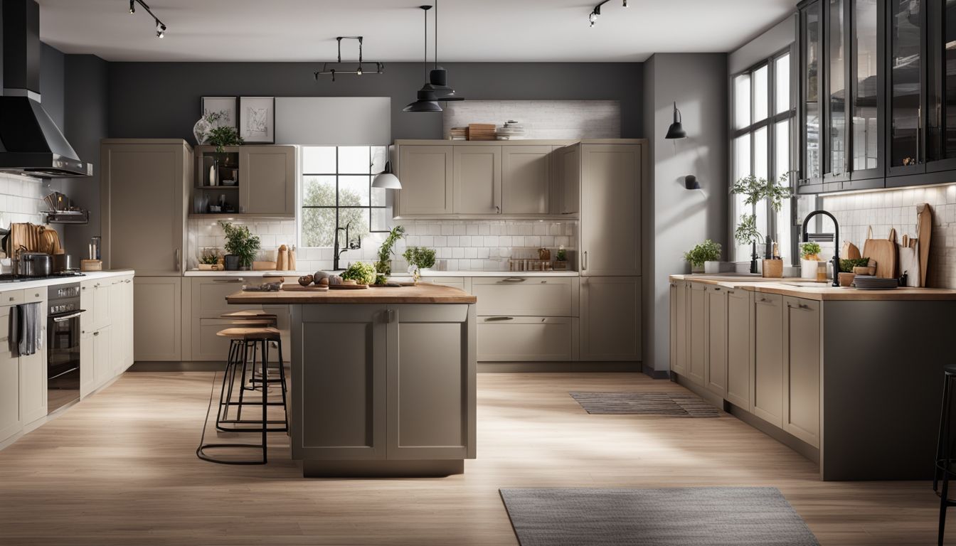 A stylish kitchen with affordable IKEA cabinets and appliances.