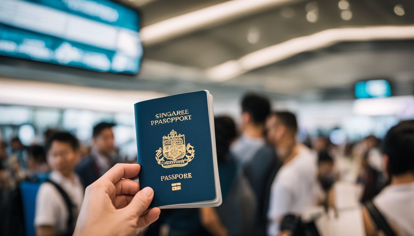 Features of a Singapore Passport 129971122
