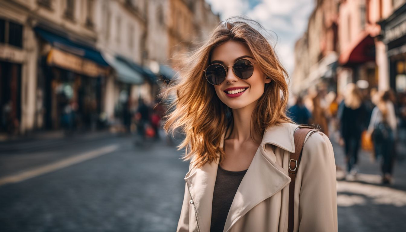 A stylish tourist explores a bustling city street, capturing a variety of faces, hairstyles, and outfits.