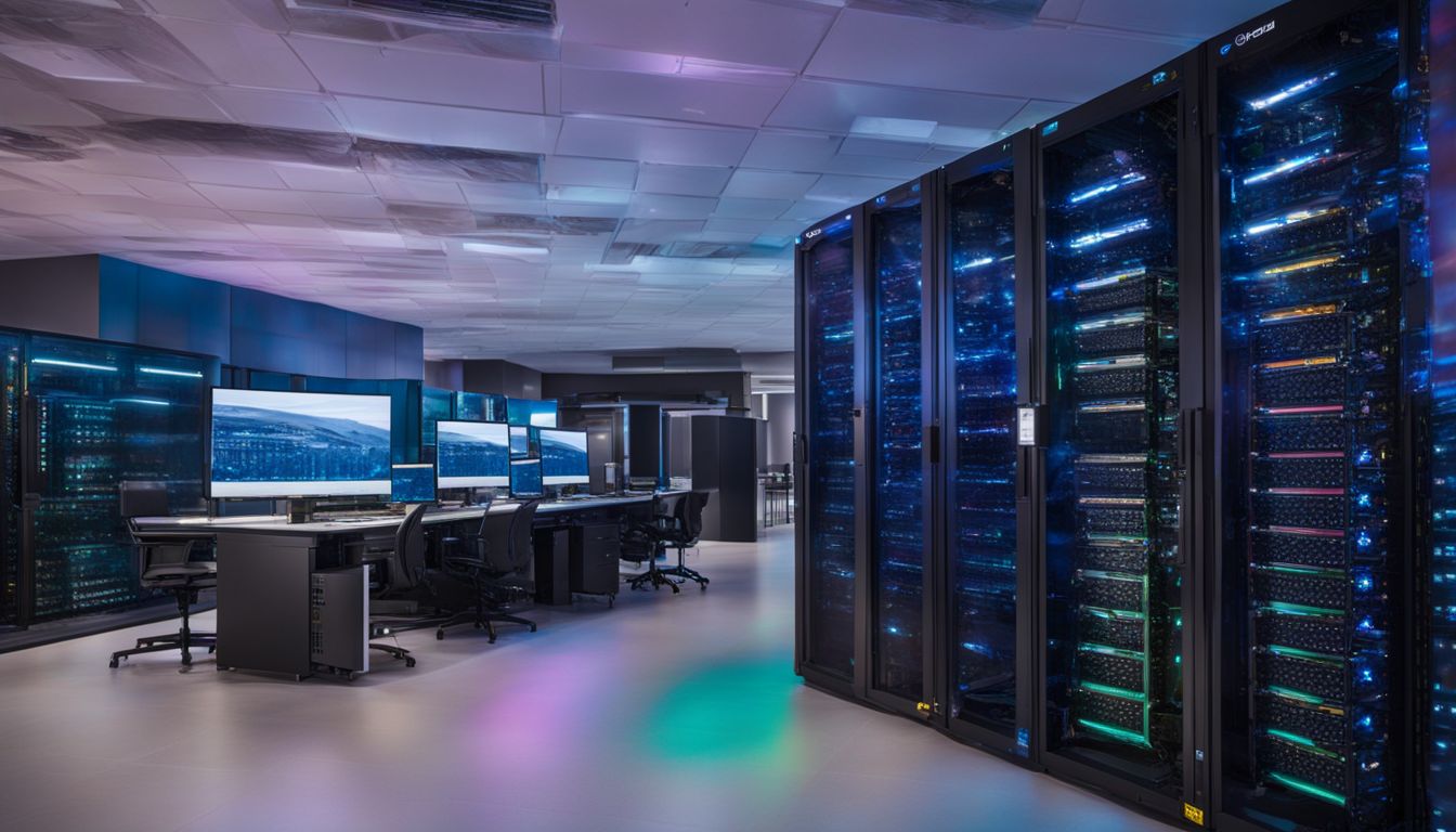 A modern server room filled with rows of Intel Xeon processors.