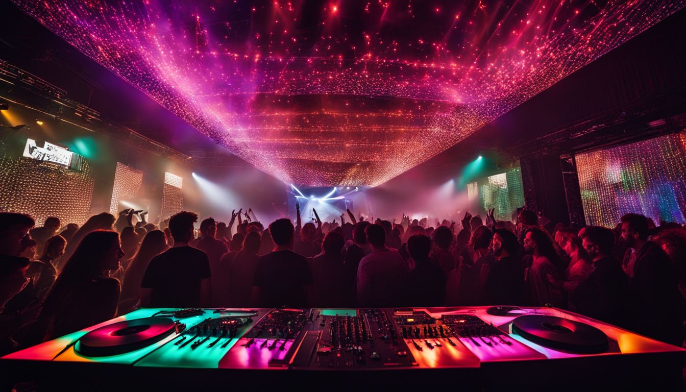 A vibrant and energetic nightclub scene captured with precision and clarity.