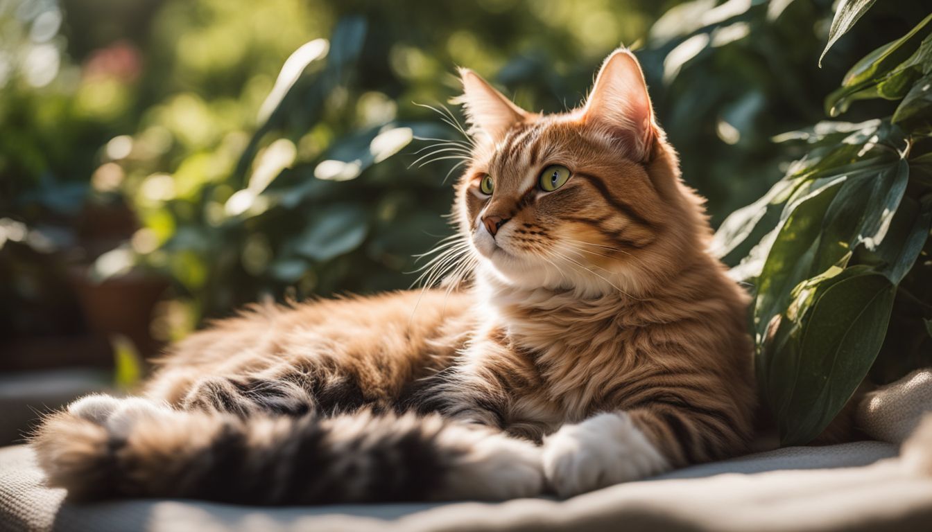 Keep your cat cool by providing a shaded area and fresh water