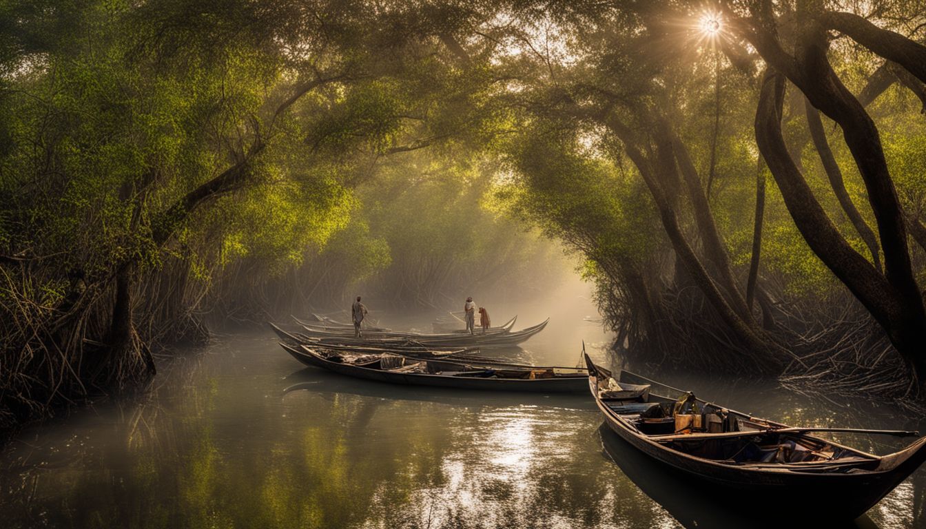 A stunning photograph of the Sundarbans, showcasing its diverse wildlife and pristine mangrove forests.