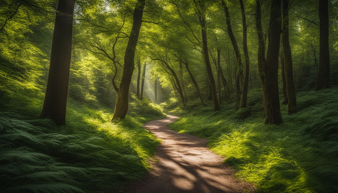 A picturesque forest path representing ENFJ and ENFJ compatibility