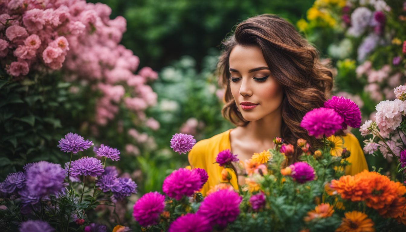 Colorful flowers blooming in a well-maintained garden, featuring ESTJ and ESFP.