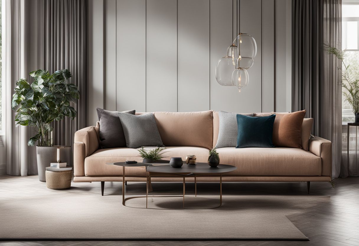 Why Are Sofas So Expensive: A modern designer sofa in a minimalist living room.