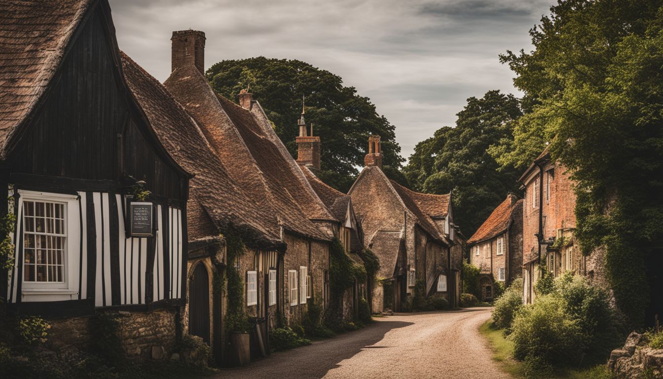 A photo of the historic town of Hingham, Norfolk, with a medieval church and countryside.