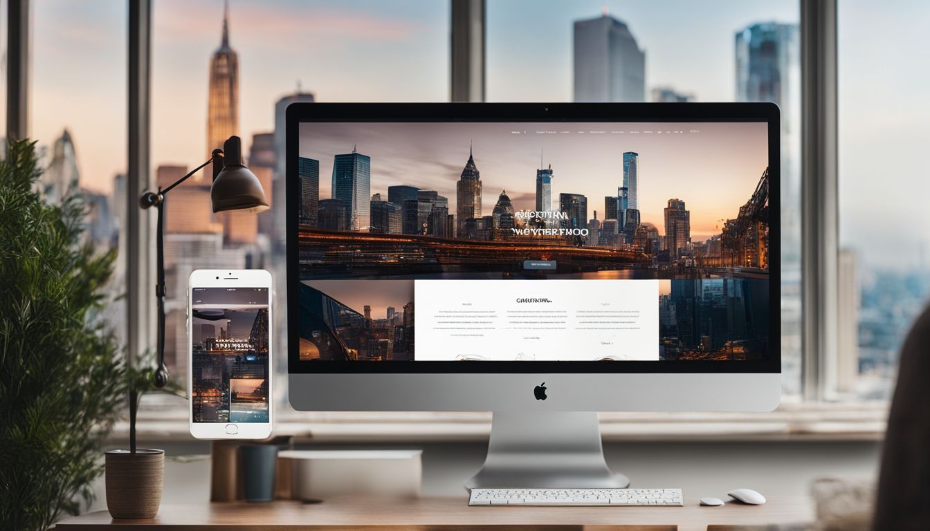 A modern website landing page showcasing diverse cityscape photography.