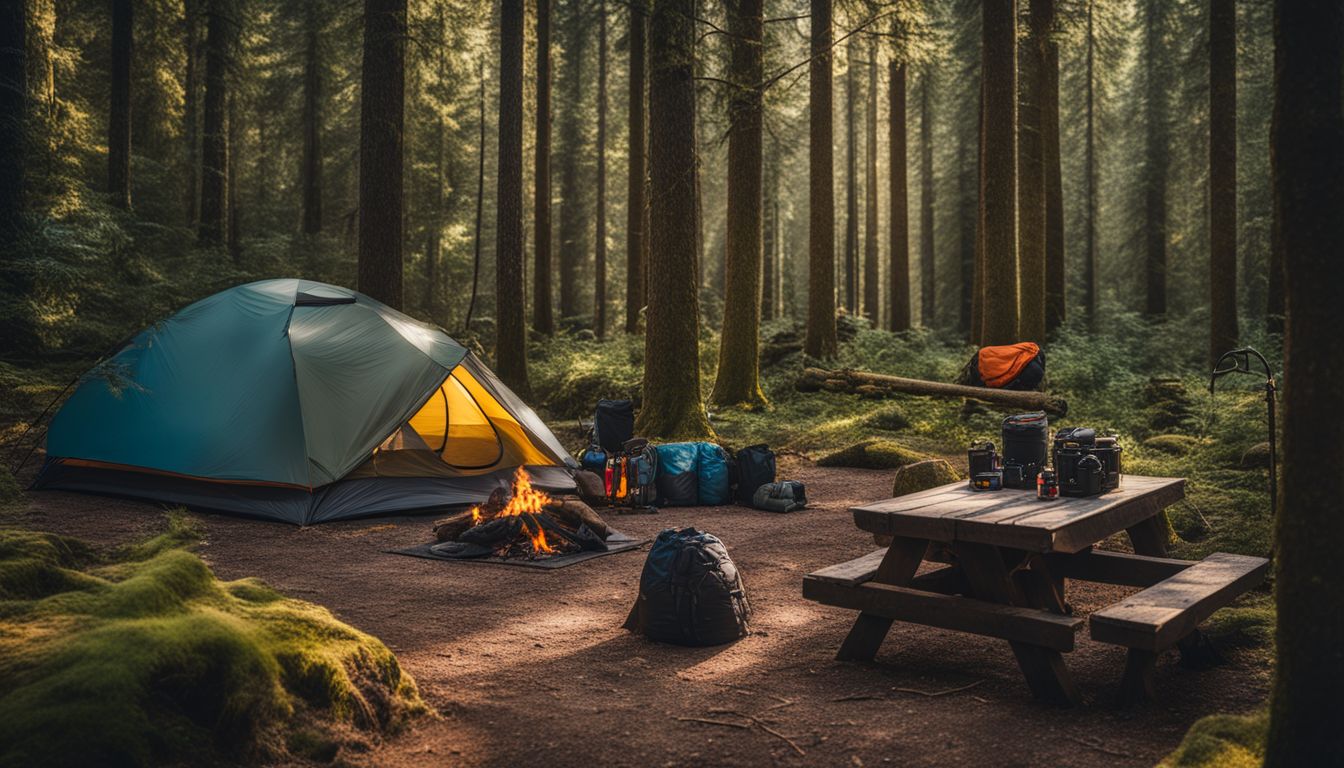 a picture of a camping site where individuals can spend quality time