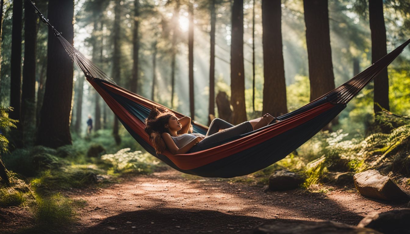 a person on a hammock