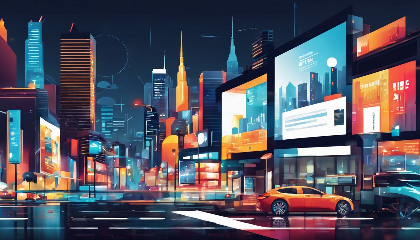 デジタルデバイスを活用した都市風景の広告キャンペーン。