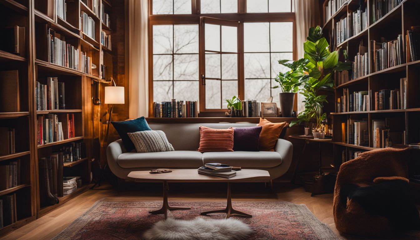 A cozy reading nook with The Ex Factor Program materials.