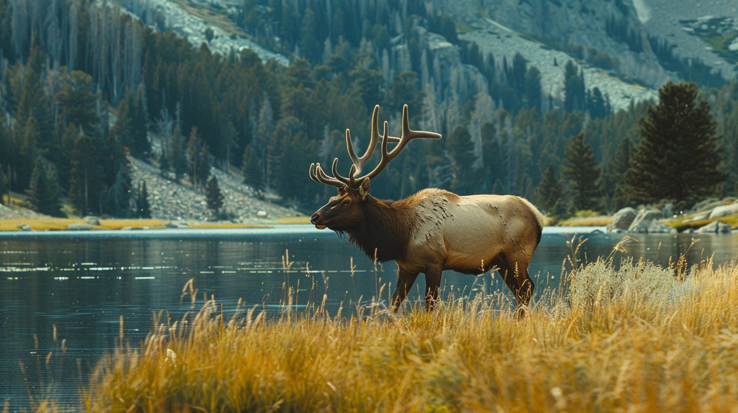 A majestic elk photographed in Rocky Mountain National Park.